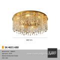 Golden ceiling canopy crystal pendant luxury ceiling lamp